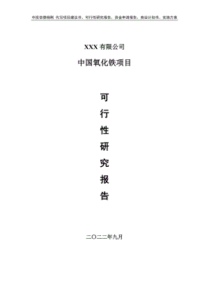 中国氧化铁项目可行性研究报告建议书.doc