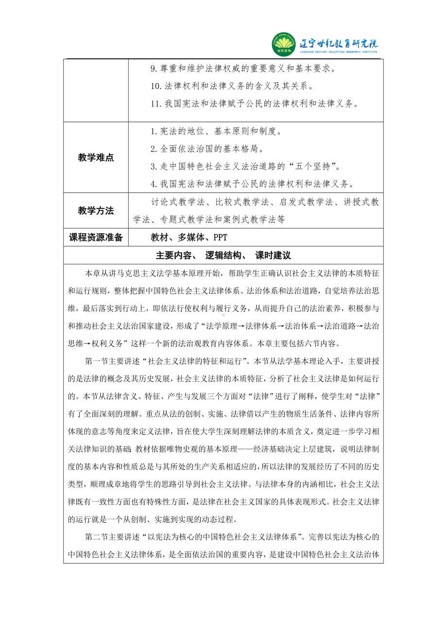 教案[尊法学法守法用法的教学分析与设计]参考模板范本.doc_第2页