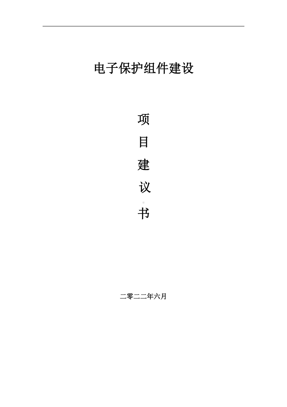 电子保护组件项目建议书（写作模板）.doc_第1页