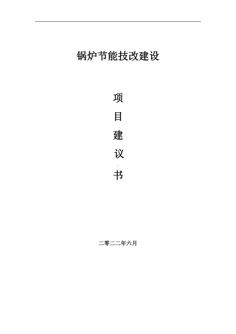 锅炉节能技改项目建议书（写作模板）.doc_第1页