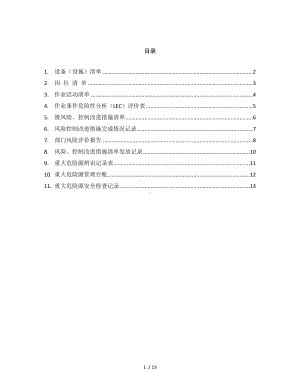 企业部门危险源管理全套表格（参考1）参考模板范本.doc