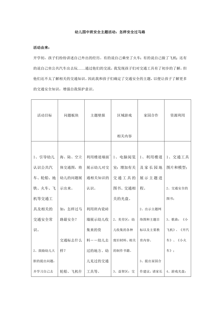 幼儿园学前教辅中班安全活动怎样安全过马路.doc_第2页