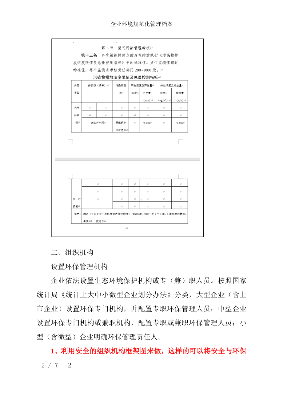 企业环境规范化管理档案参考模板范本.doc_第2页