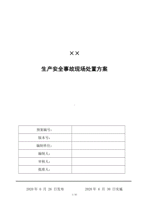 企业有限空间事故现场应急处置方案范本参考模板范本.doc