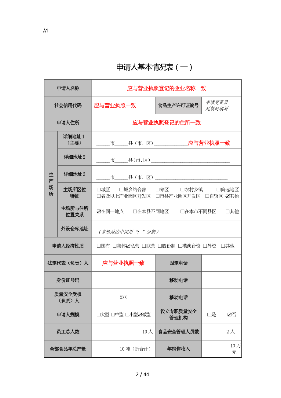 食品生产许可申请材料目录参考模板范本.doc_第2页