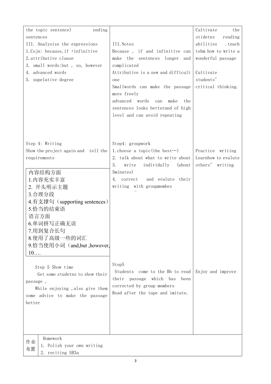 人教版英语八年级上册 Unit 4 Section B 3a —4 Self …-教案.doc_第3页