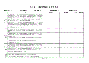 学校安全大检查隐患排查整改清单参考模板范本.xls