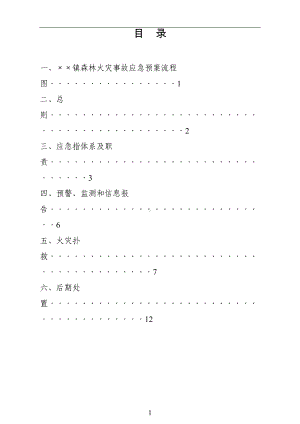 乡镇森林火灾事故处置应急办法操作手册参考模板范本.doc