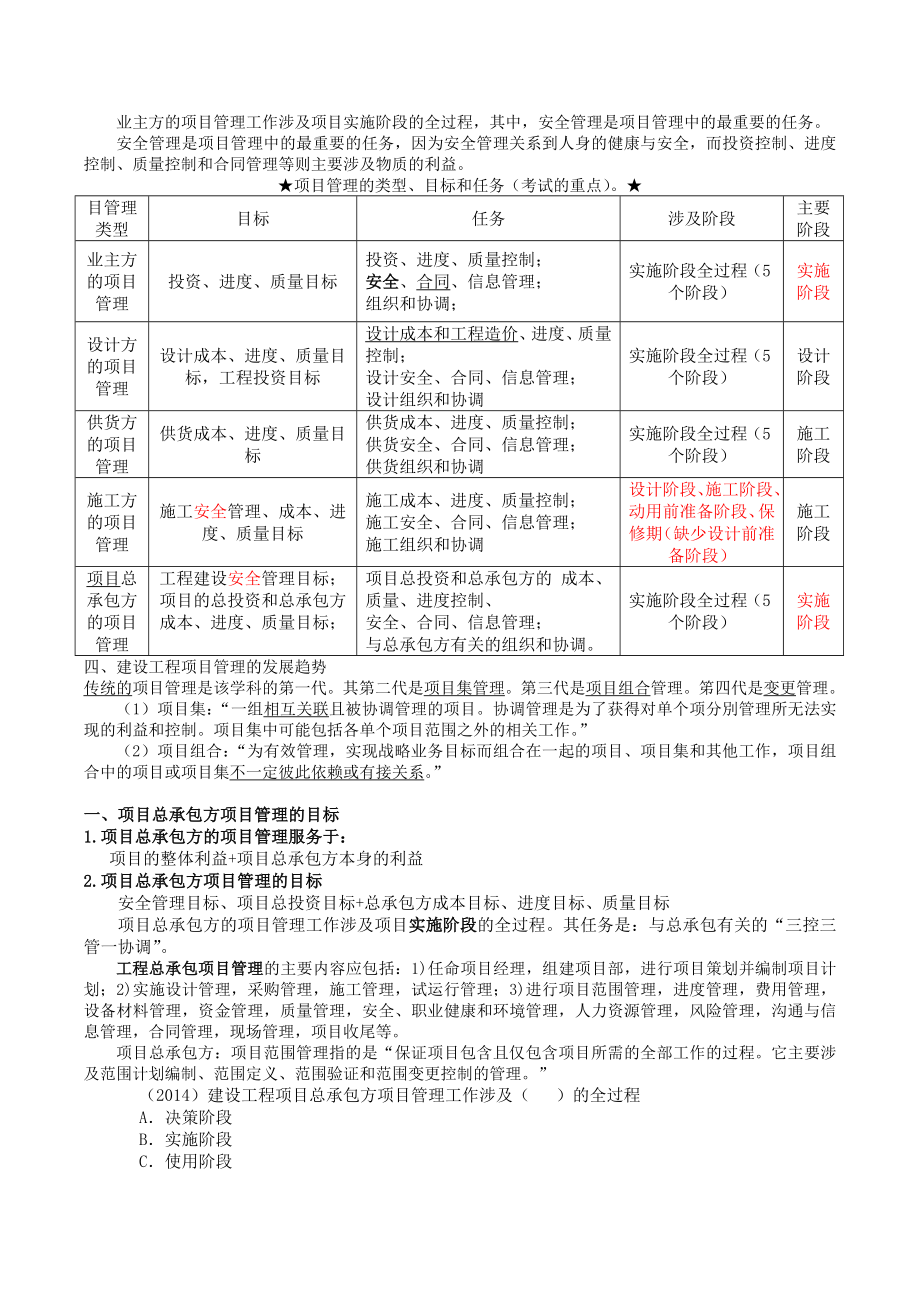 备考2022年一级建造师建设工程项目管理重点考试复习资料汇编（备考篇）.doc_第2页