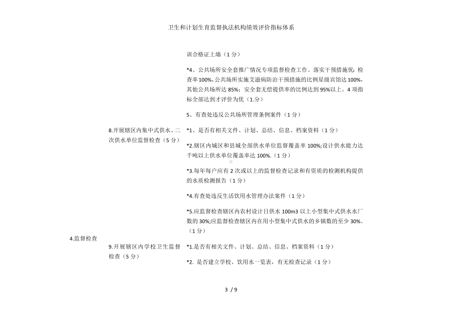 卫生和计划生育监督执法机构绩效评价指标体系参考模板范本.docx_第3页