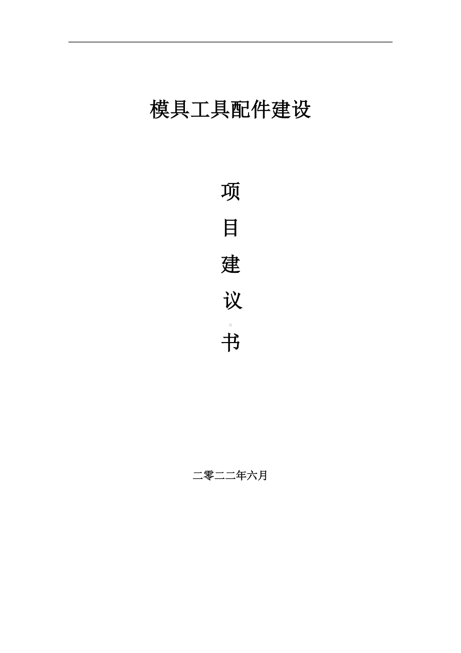 模具工具配件项目建议书（写作模板）.doc_第1页