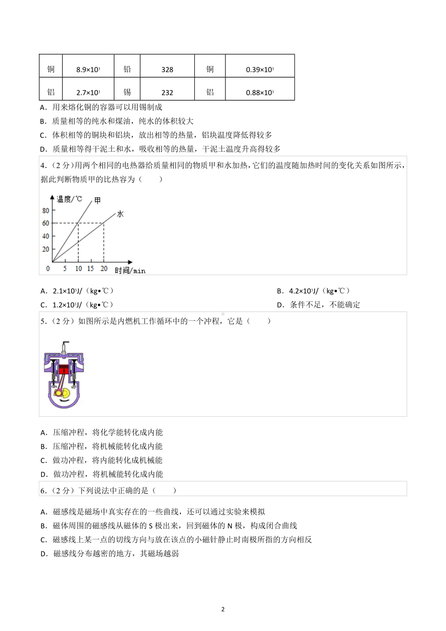 2022年四川省成都市中考物理模拟试卷（一）.docx_第2页