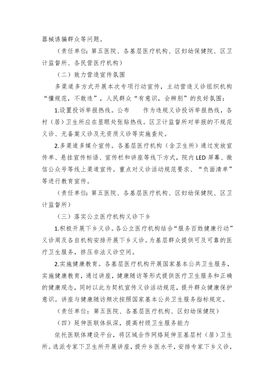 规范义诊活动优化基层医疗环境专项行动方案（示范文本）.docx_第2页