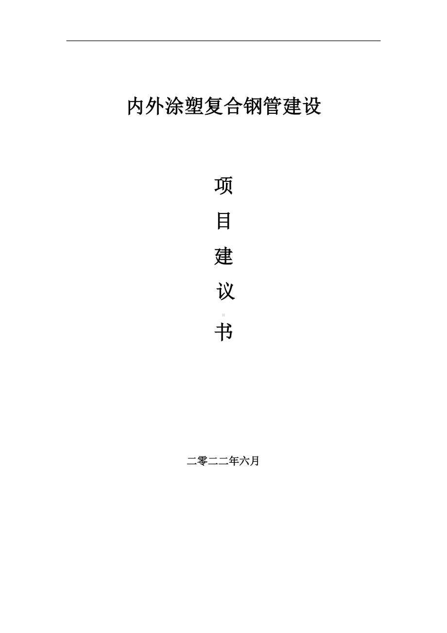 内外涂塑复合钢管项目建议书（写作模板）.doc_第1页