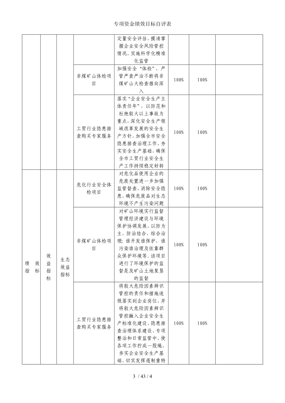 专项资金绩效目标自评表参考模板范本.doc_第3页