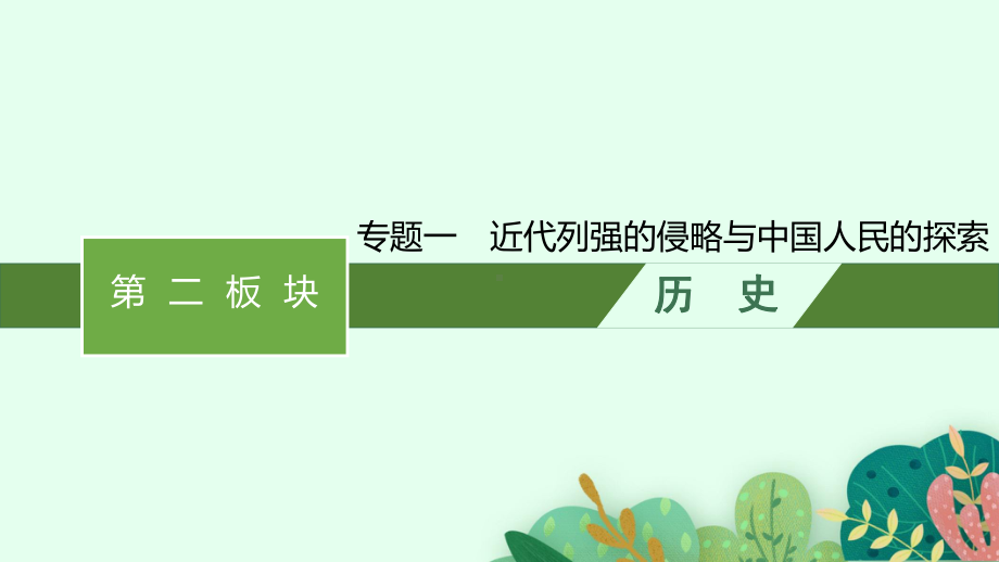 2023中考历史（人教版）总复习 专题一　近代列强的侵略与中国人民的探索.pptx_第1页