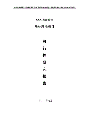 热处理油项目可行性研究报告申请建议书.doc