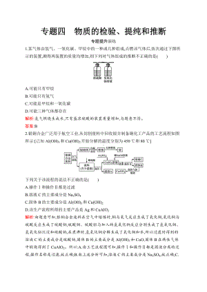 2023中考化学（人教版）练习 专题4　物质的检验、提纯和推断.docx