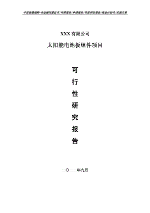 太阳能电池板组件可行性研究报告申请备案.doc