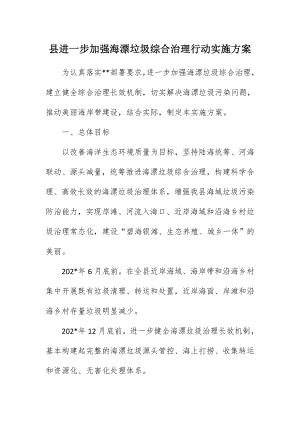 进一步加强海漂垃圾综合治理行动实施方案（示范文本）.docx