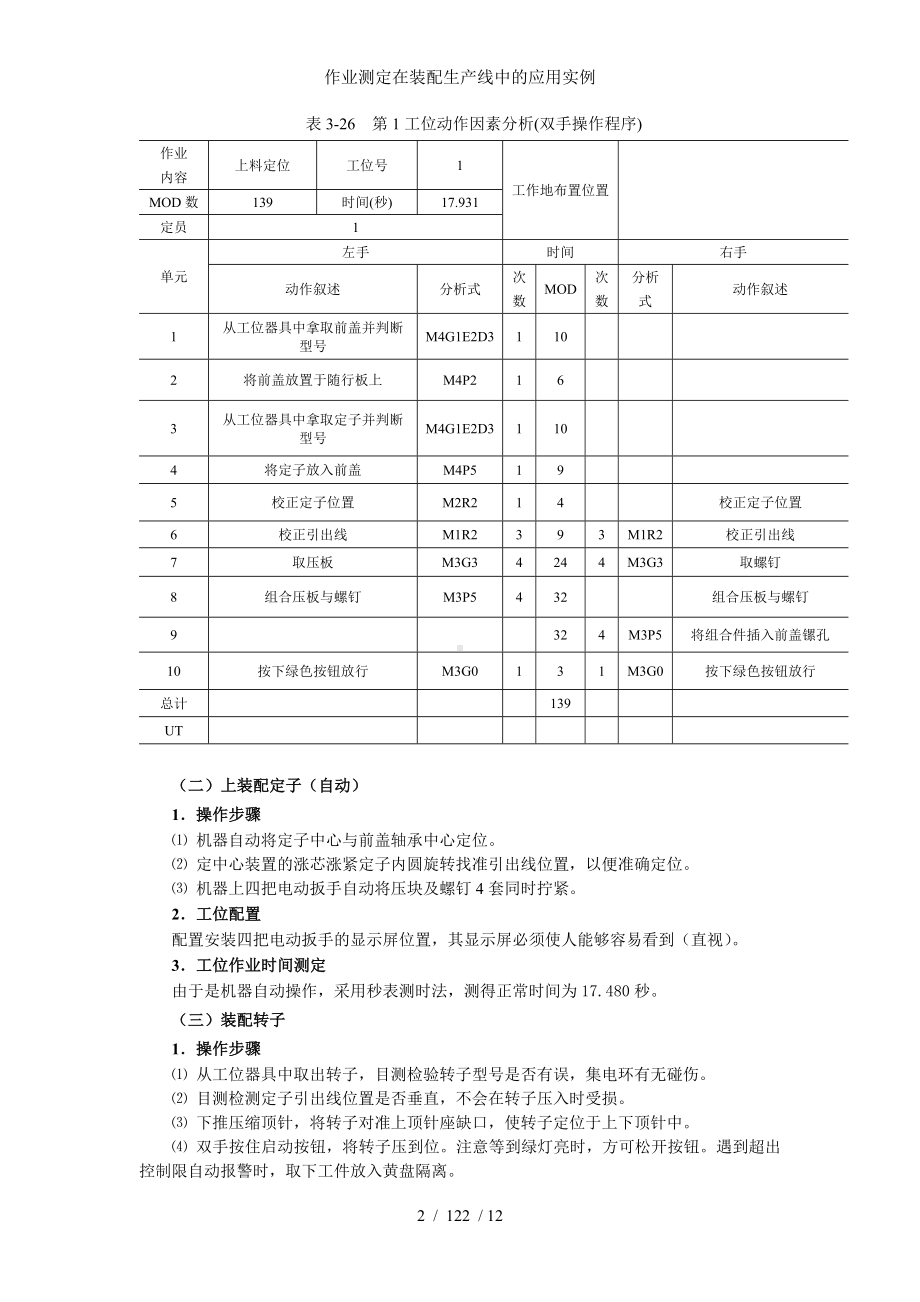 作业测定在装配生产线中的应用实例参考模板范本.doc_第2页