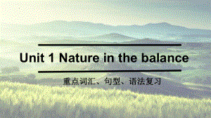 Unit 1 Nature in the balance 重点词汇、句型、语法复习（ppt课件）-2022新牛津译林版《高中英语》必修第三册.pptx