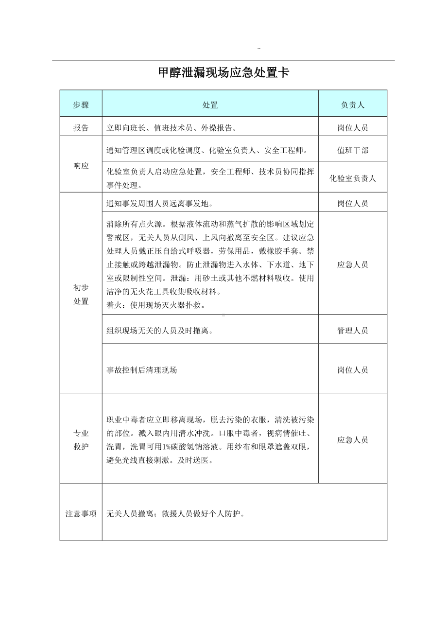 （处置卡模板）安全生产应急处置卡模板（危化品泄漏）参考模板范本.docx_第3页