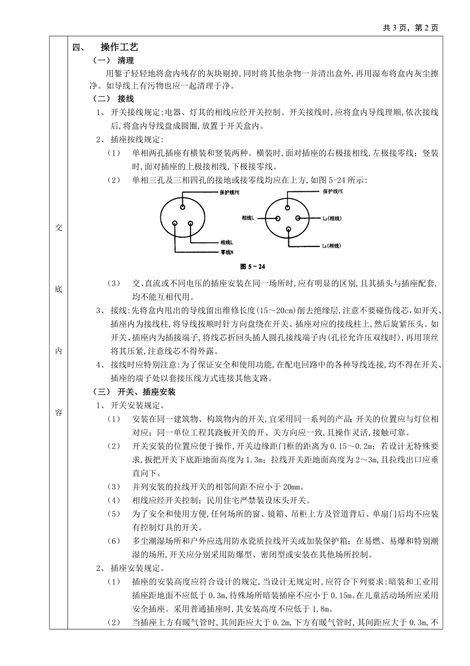 08开关、插座安装工程参考模板范本.doc_第2页