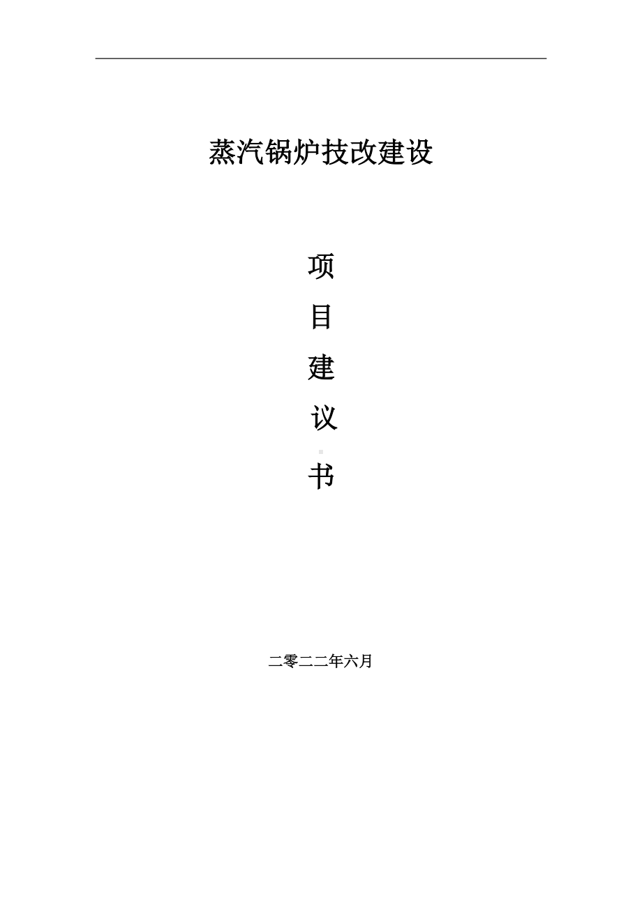 蒸汽锅炉技改项目建议书（写作模板）.doc_第1页