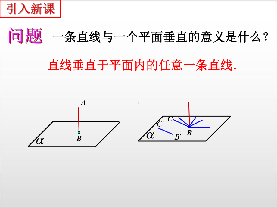 人教新课标B版《直线与平面垂直》优秀课件2.ppt_第2页