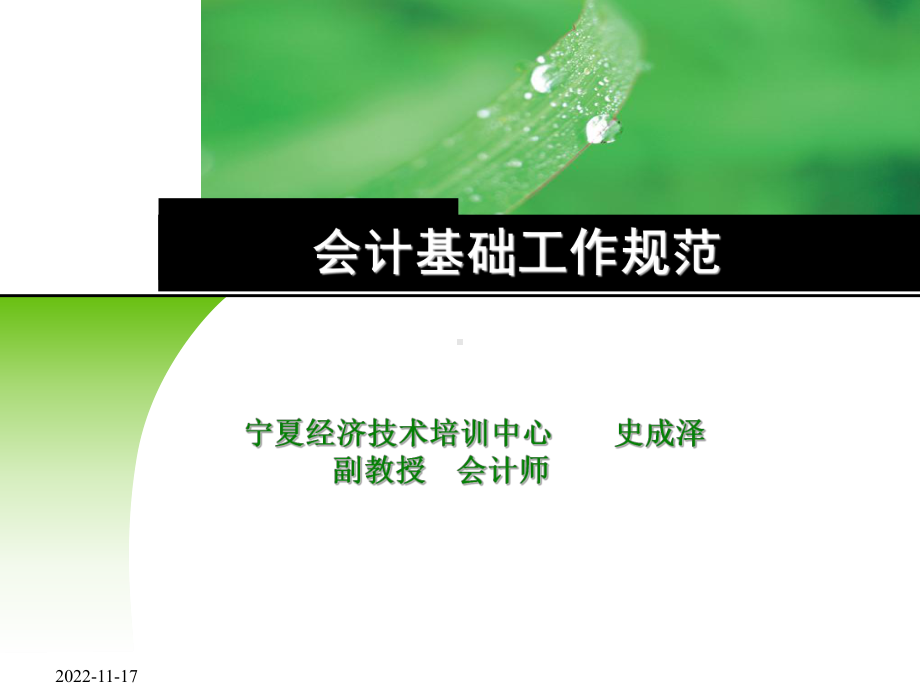 会计工作规范课件.ppt_第1页