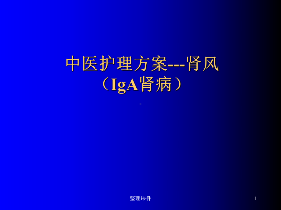 中医护理方案肾风IgA肾病课件.ppt_第1页