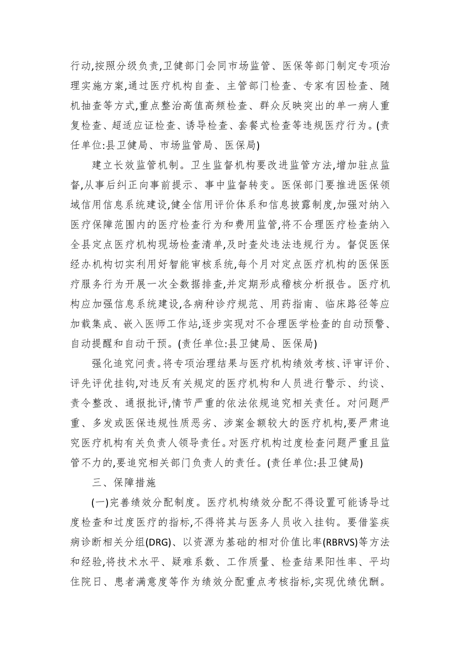 进一步规范医疗行为促进合理医疗检查工作方案（示范文本）.docx_第3页