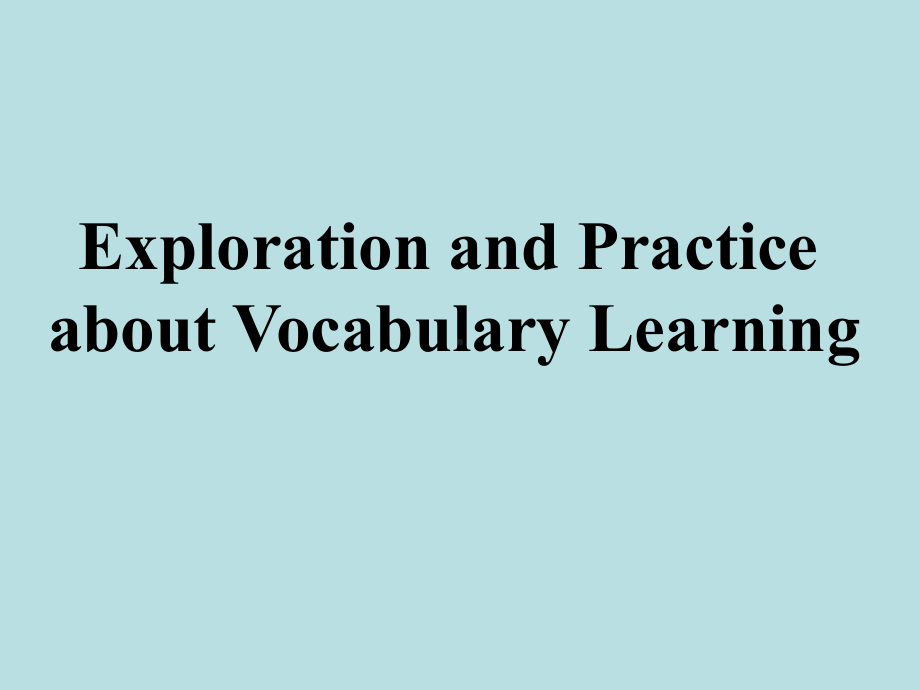 人教高中英语必修4Unit1-Vocabulary-Learning(共26张)课件.ppt--（课件中不含音视频）_第1页