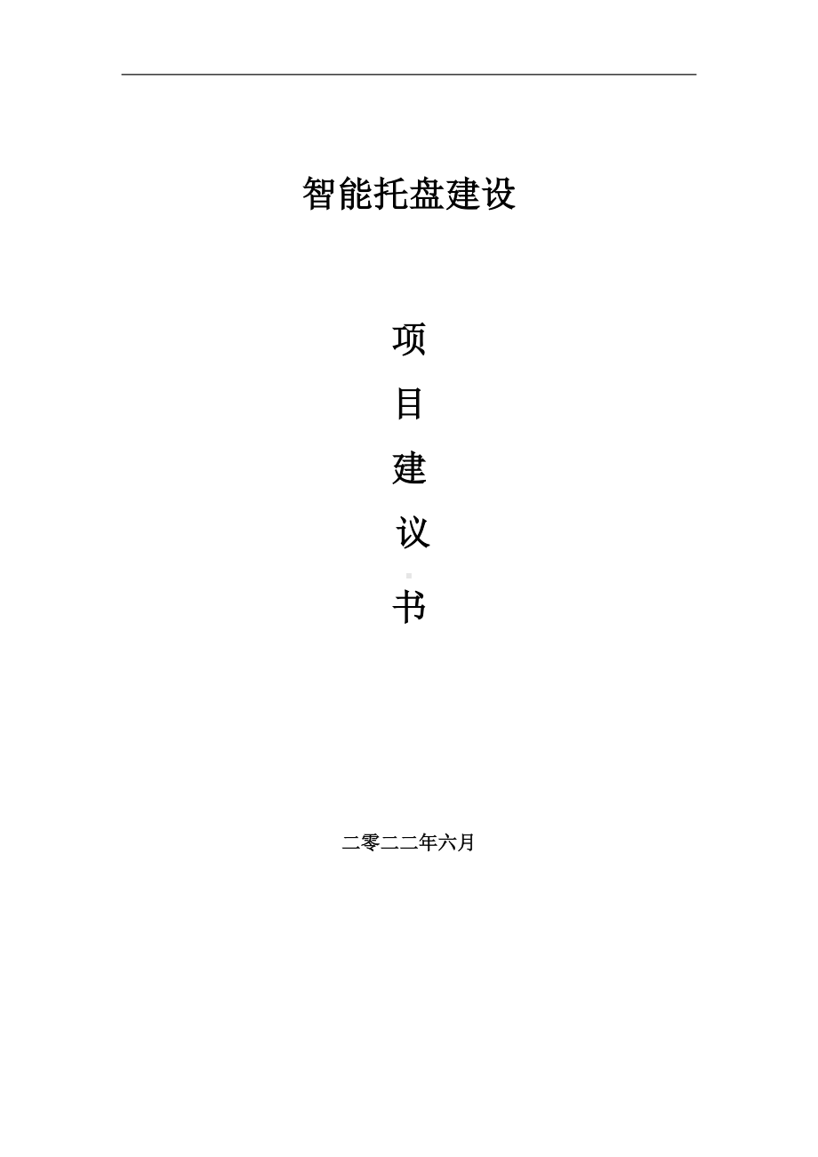 智能托盘项目建议书（写作模板）.doc_第1页