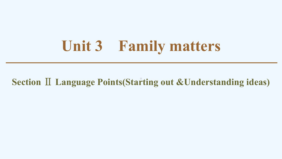 《Familymatters》SectionⅡ教学课件.pptx_第1页