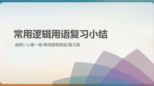 人教A版高中数学选修11-简单逻辑用语复习小结课件.pptx