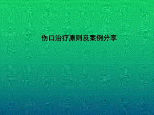 伤口治疗原则及案例分享课件.ppt