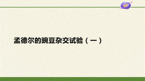 人教版高中生物必修2第一章第一节孟德尔豌豆杂交试验课件.pptx