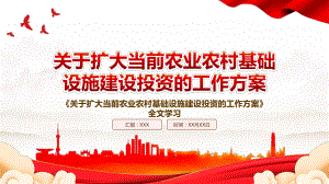 2022《关于扩大当前农业农村基础设施建设投资的工作方案》全文学习PPT课件（带内容）.pptx