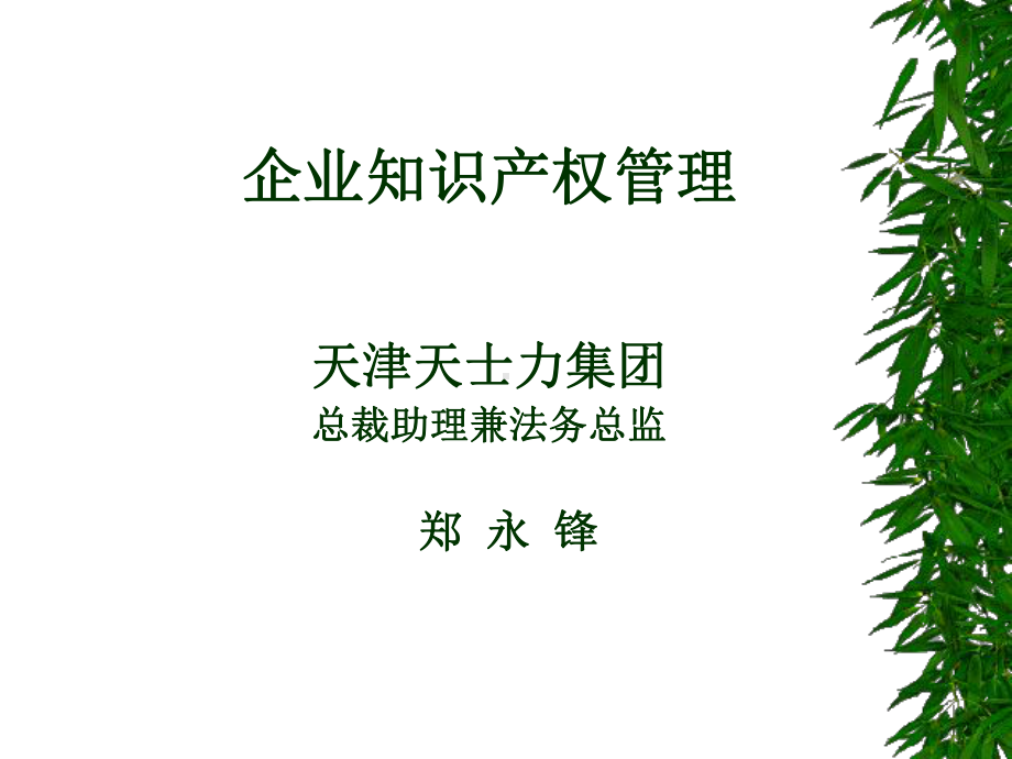 企业知识产权管理讲义(-36张)课件.ppt_第1页