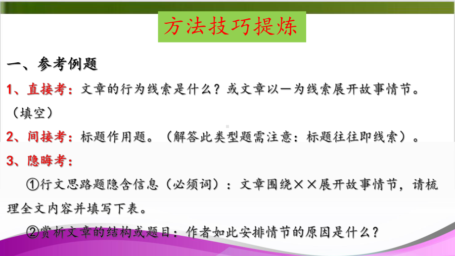 中考复习记叙文1“小说线索-文章标题”-(课件45张).ppt_第3页