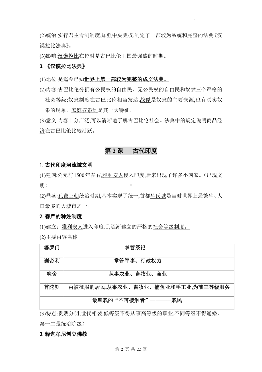 九年级上册历史期末复习常考知识点提纲.docx_第2页