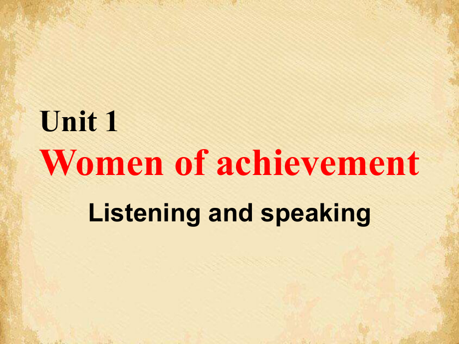 人教高中英语必修4Unit1-Listening-and-speaking(共21张)课件.ppt--（课件中不含音视频）_第1页