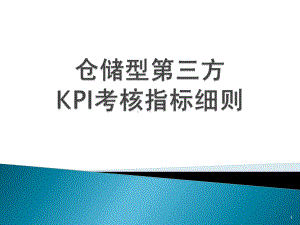 仓储型第三方KPI考核指标细则课件.ppt