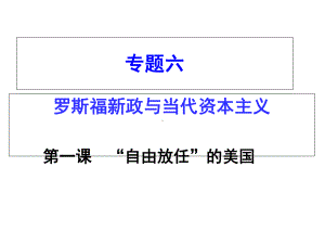 人民版专题六第一课“自由放任”的美国(共39张)课件.ppt