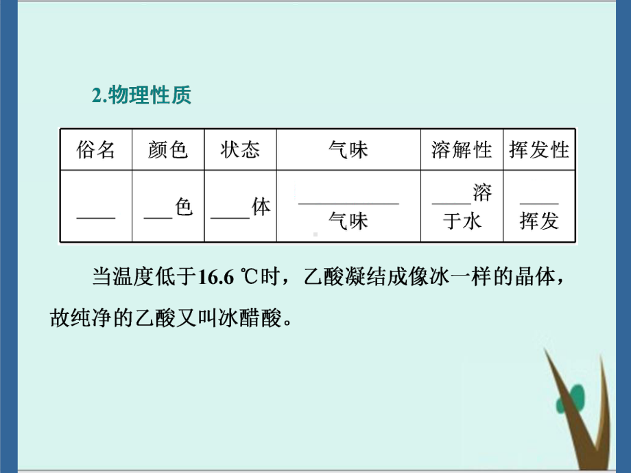 人教版化学必修二七章第三节-乙酸课件.ppt_第3页