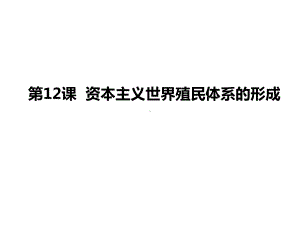 人教统编版高中历史必修中外历史纲要下第六单元资本主义世界殖民体系的形成课件.ppt