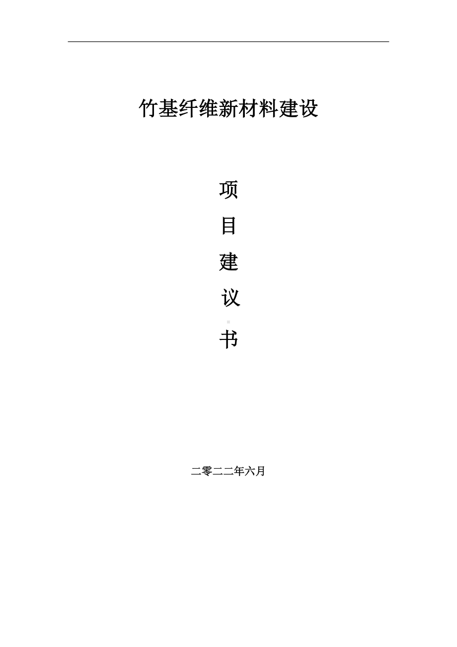 竹基纤维新材料项目建议书（写作模板）.doc_第1页