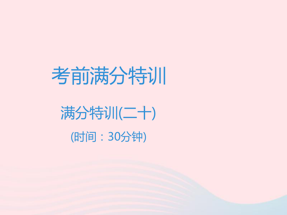 广东专用中考语文高分突破满分特训20课课件.ppt_第1页